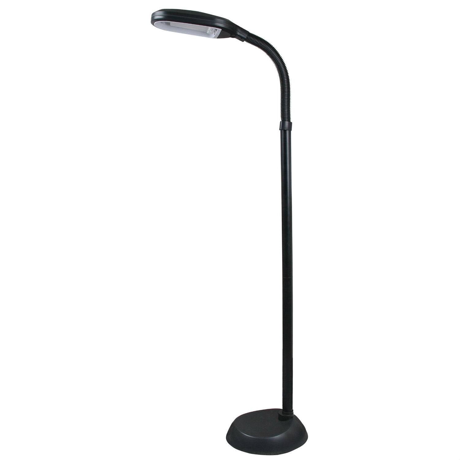 Front. Hivvago - Black 5-Feet 1300 Lumens Sunlight Floor Lamp with 27-Watt Bulb - Black.