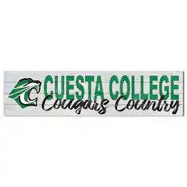 Jardine - Cuesta College Cougars 10" x 40" Logo Sign - White