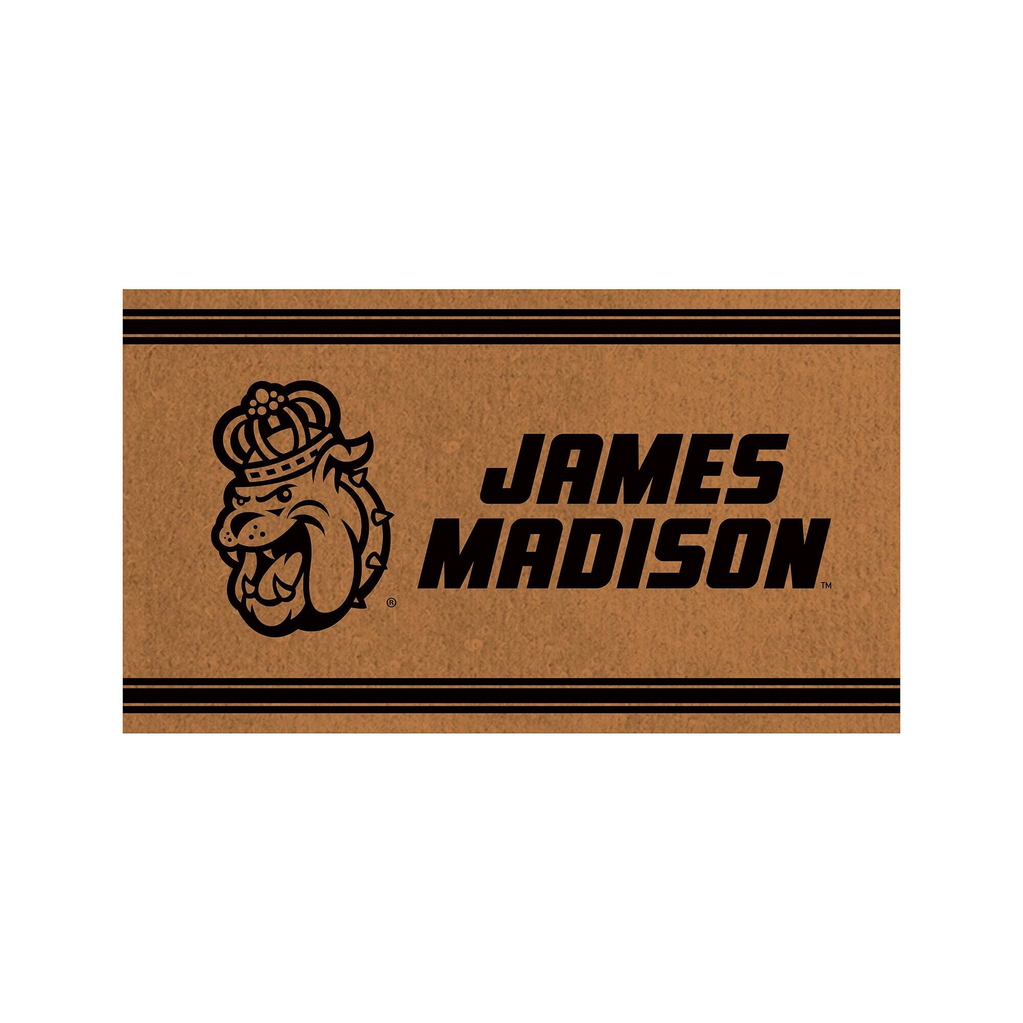 Evergreen Enterprises - James Madison Dukes 28" x 16" Primary Logo Outdoor Coir Entryway Mat - Multicolor