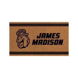 Evergreen Enterprises - James Madison Dukes 28" x 16" Primary Logo Outdoor Coir Entryway Mat - Multicolor