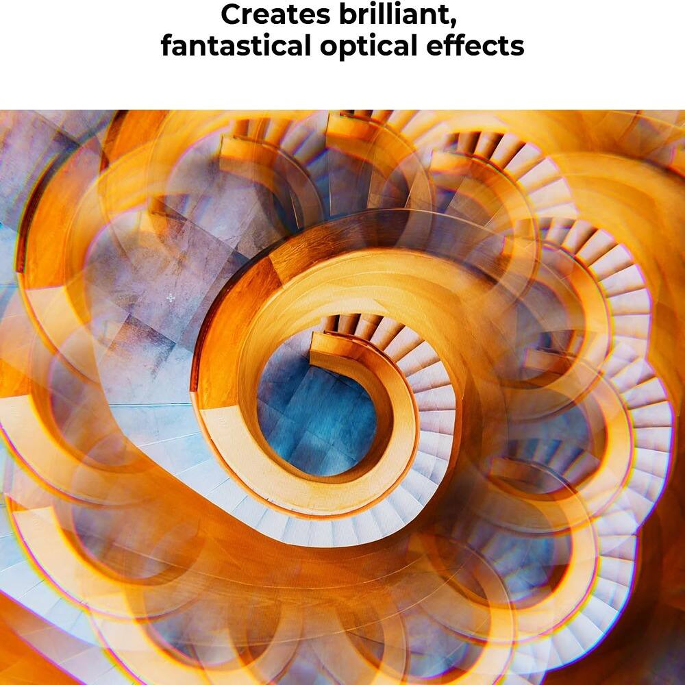 Creates brilliant, fantastical optical effects