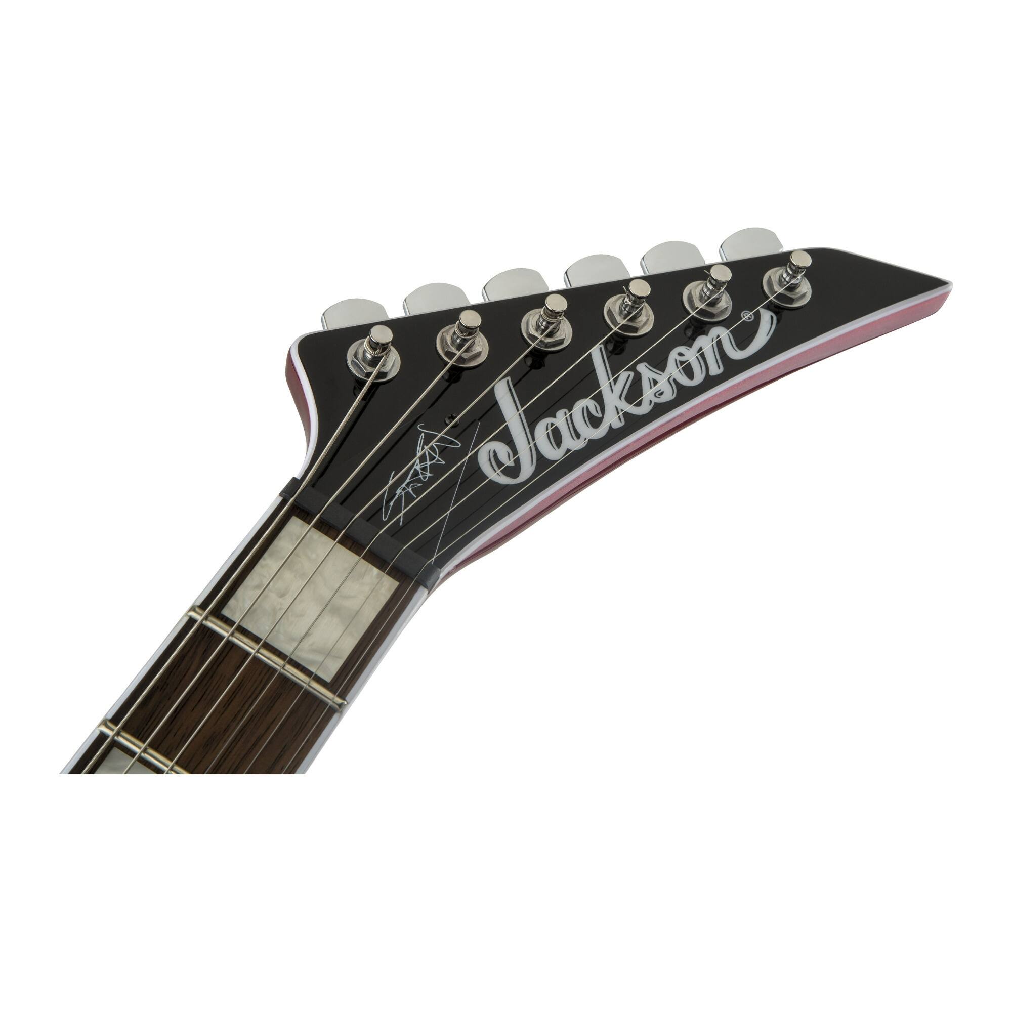 Back. Jackson - Jackson X Series Signature Scott Ian King V KVXT Guitar (Red) with Case.