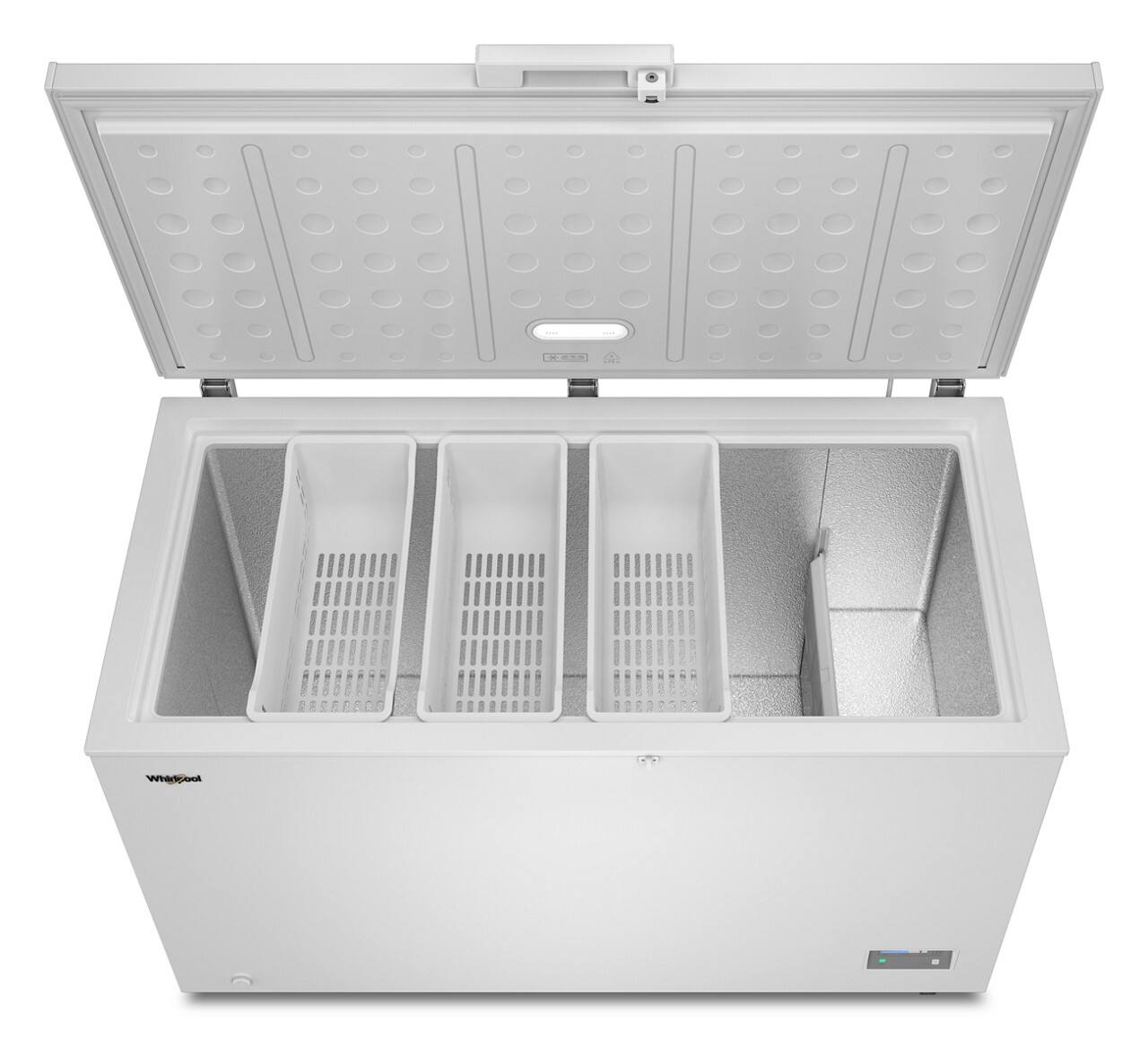 Angle. Whirlpool - Whirlpool 16 cu. ft. Convertible Freezer-to-Fridge Chest Freezer with 3 Storage Baskets - White.