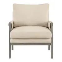 OSP Home Furnishings - Amari Wood Frame Armchair - Linen - Front_Zoom