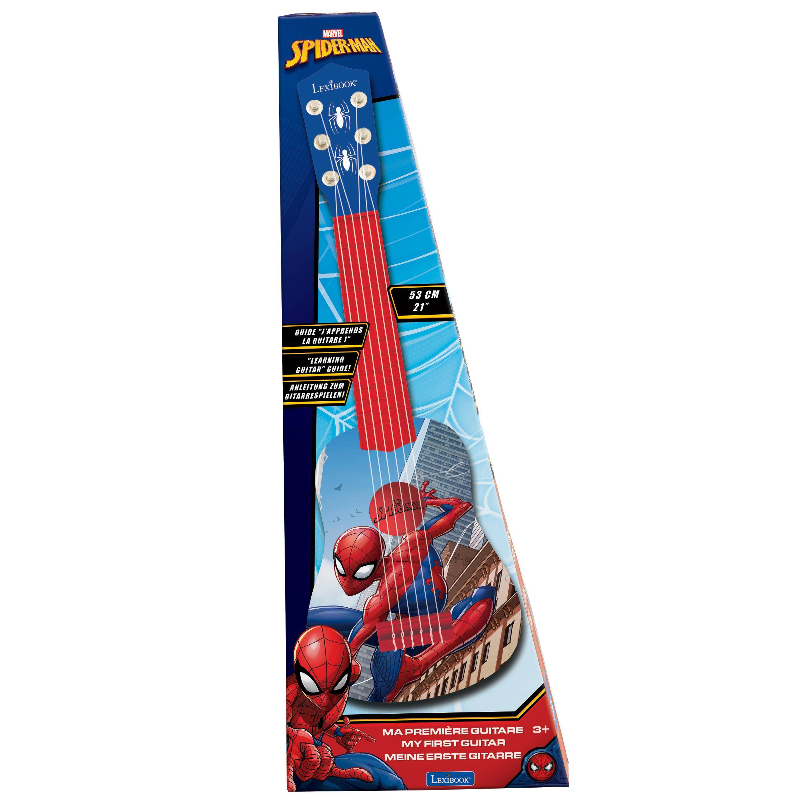 MARVEL SPIDERMAN LEXIBOOK 53 CM 21" 00101 TAPPRENDS LA GUITARE PREMIERE GUITARE 3+ ! GUITAR MY FIRST GUITAR MEINE ERSTE GITARRE LEXIBOOK
