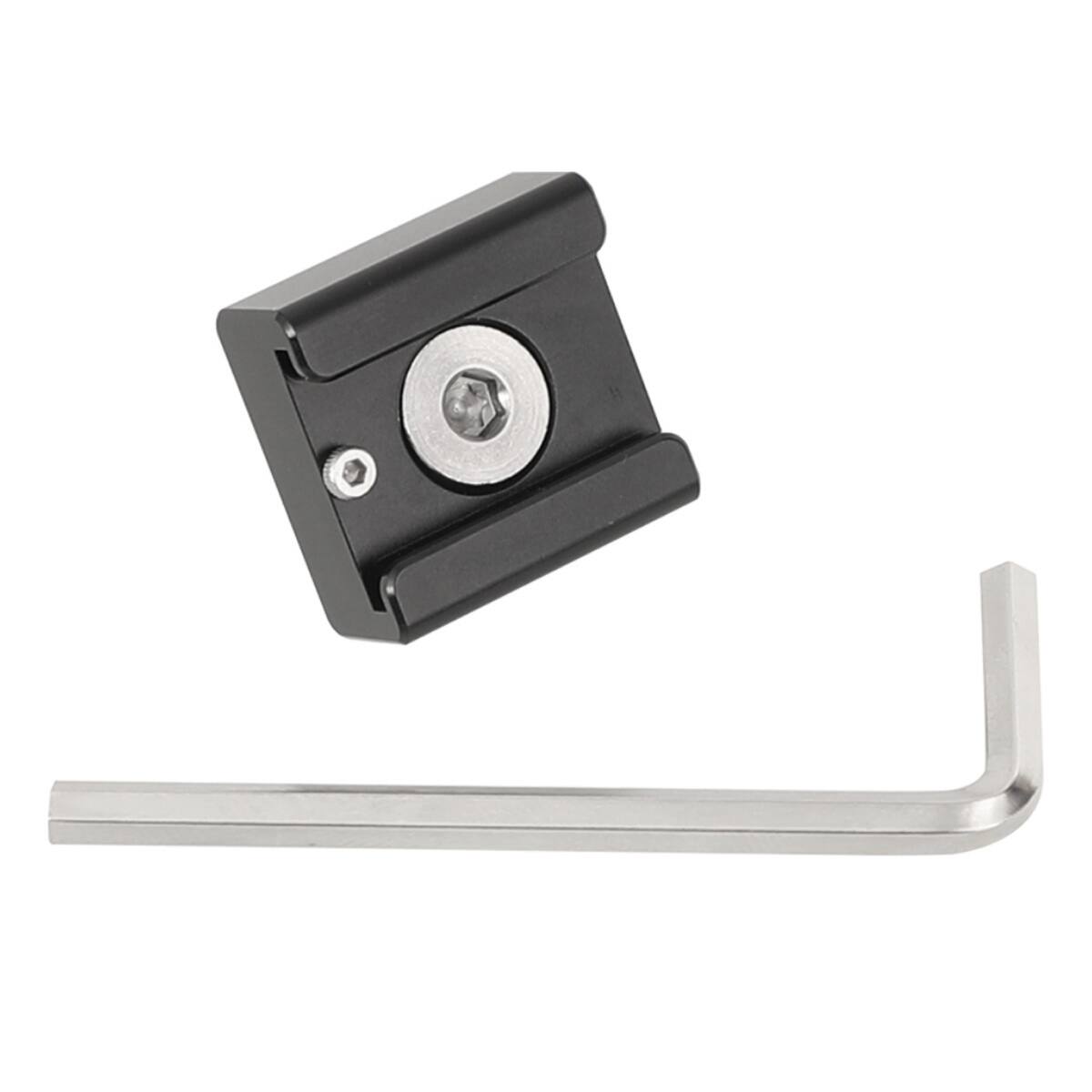 Alt View 4. CAMVATE - CAMVATE 3/8"-16 Cold Shoe Mount Adapter with ARRI Locating Pins.