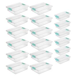 Sterilite - Large Clip Storage Box, 12 Pack, and Small Clip Storage Box, 6 Pack