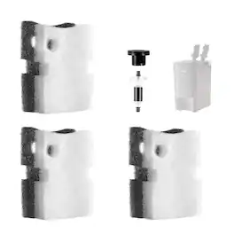 VEVOR - Aquarium Filter Media Pads, 6 PCS Replacement with Impeller for AQ500, Canister Floss Replacement for Fish Tank - White;Black