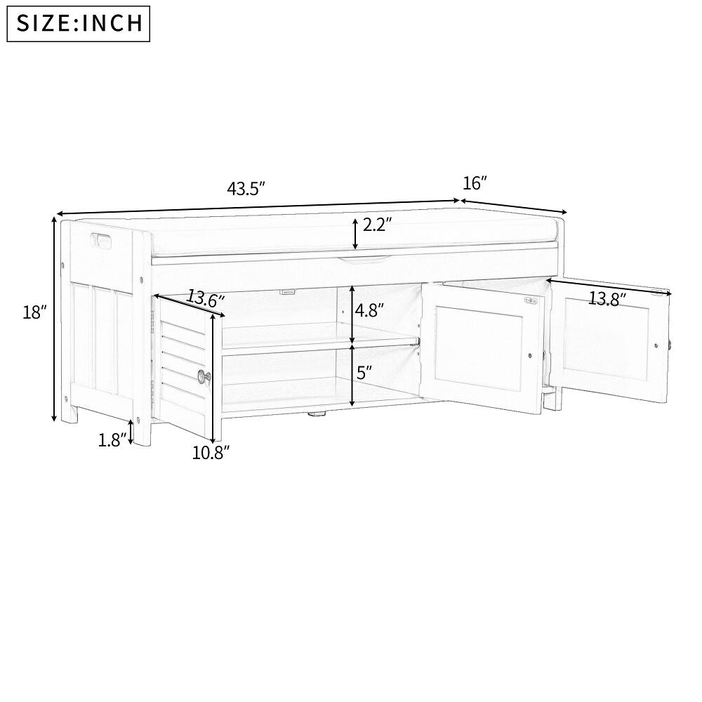 SIZE: INCH

43.5"
16"
2.2"
18"
13.6"
4.8"
13.8"
5"
1.8"
10.8"