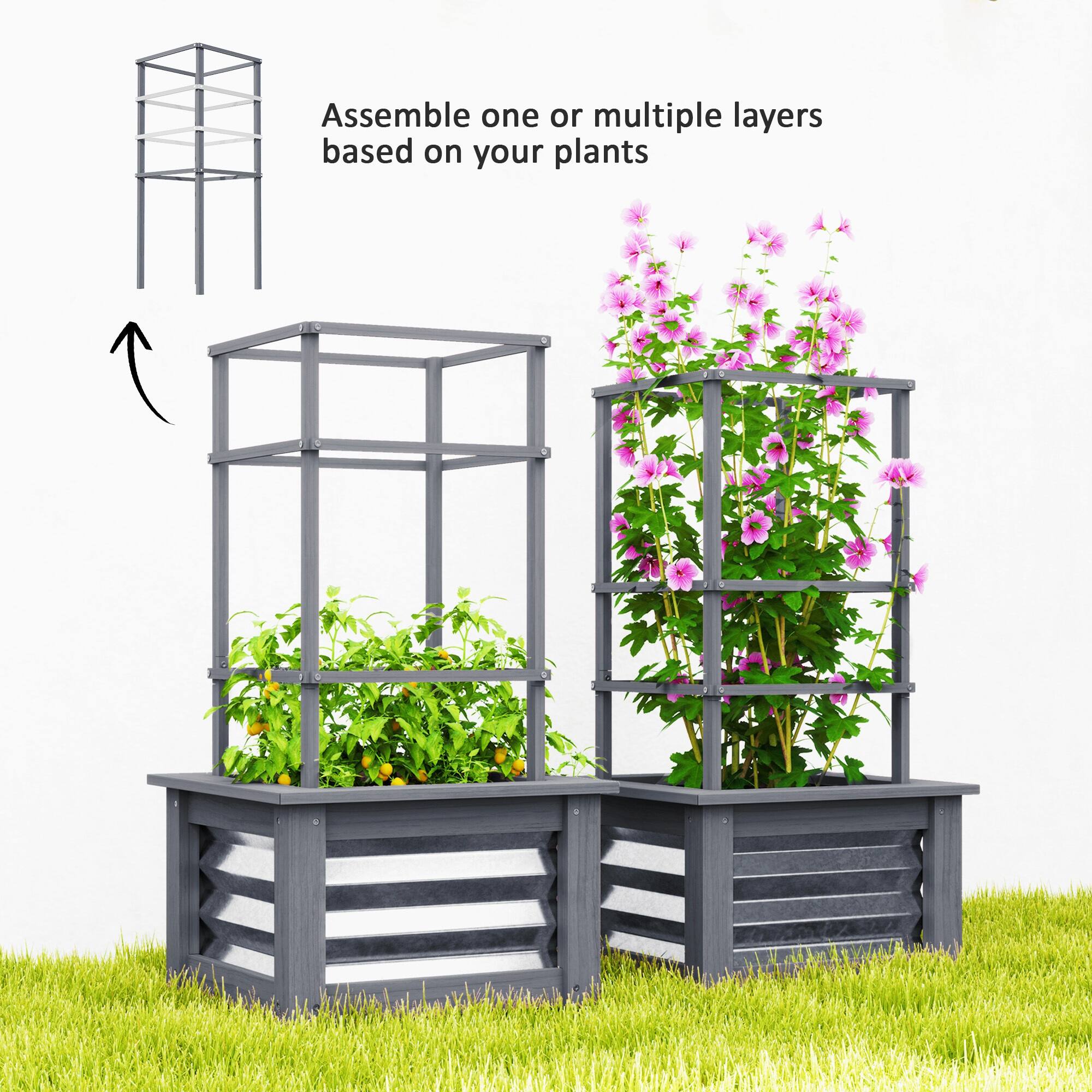 Assemble one or multiple layers based on your plants
