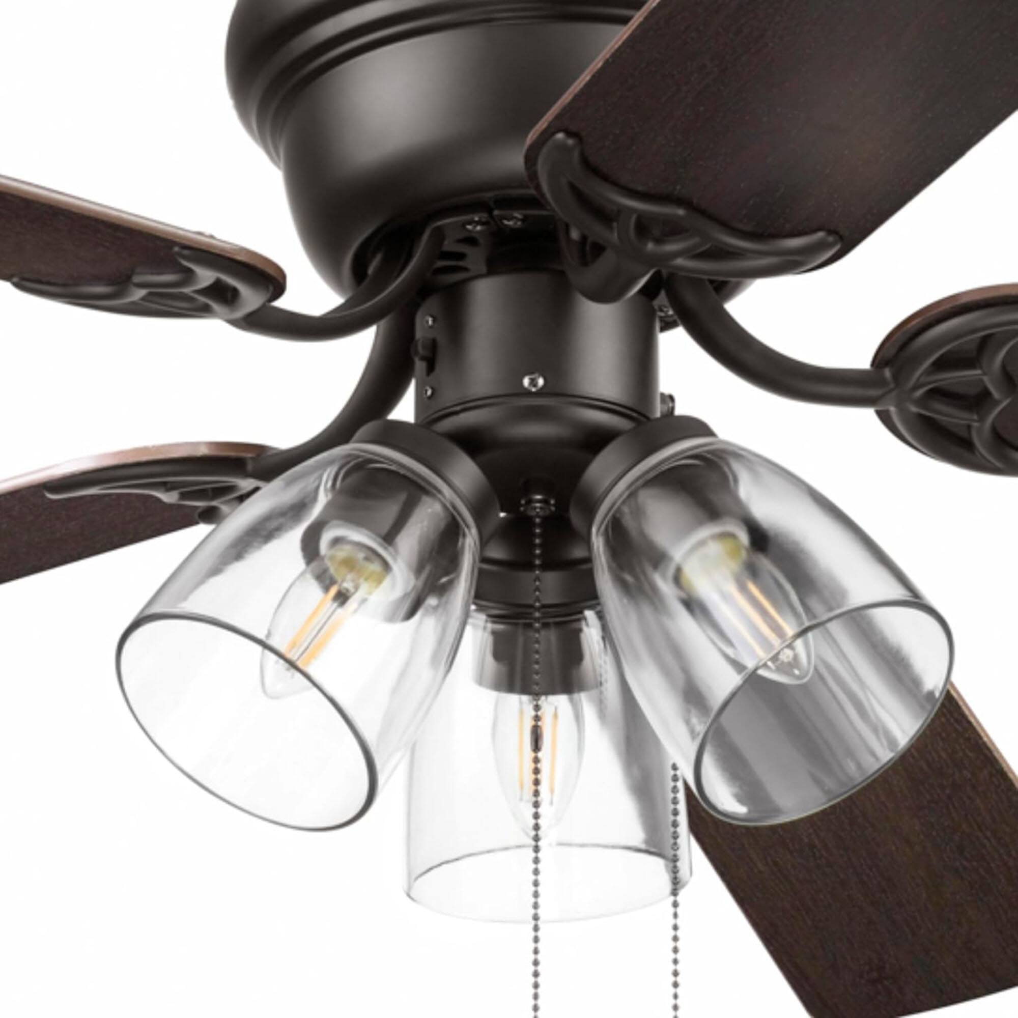 Alt View 7. Portage Bay - Portage Bay Renton Ceiling Fan with Quiet, Reversible Motor, 52 Inch, Bronze - Espresso.