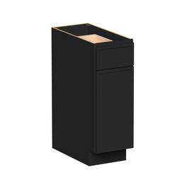 Boyel Living - 12-in W x 34.5-in H x 24-in D Shaker RTA Kitchen Base Cabinet with Soft-Close - Black