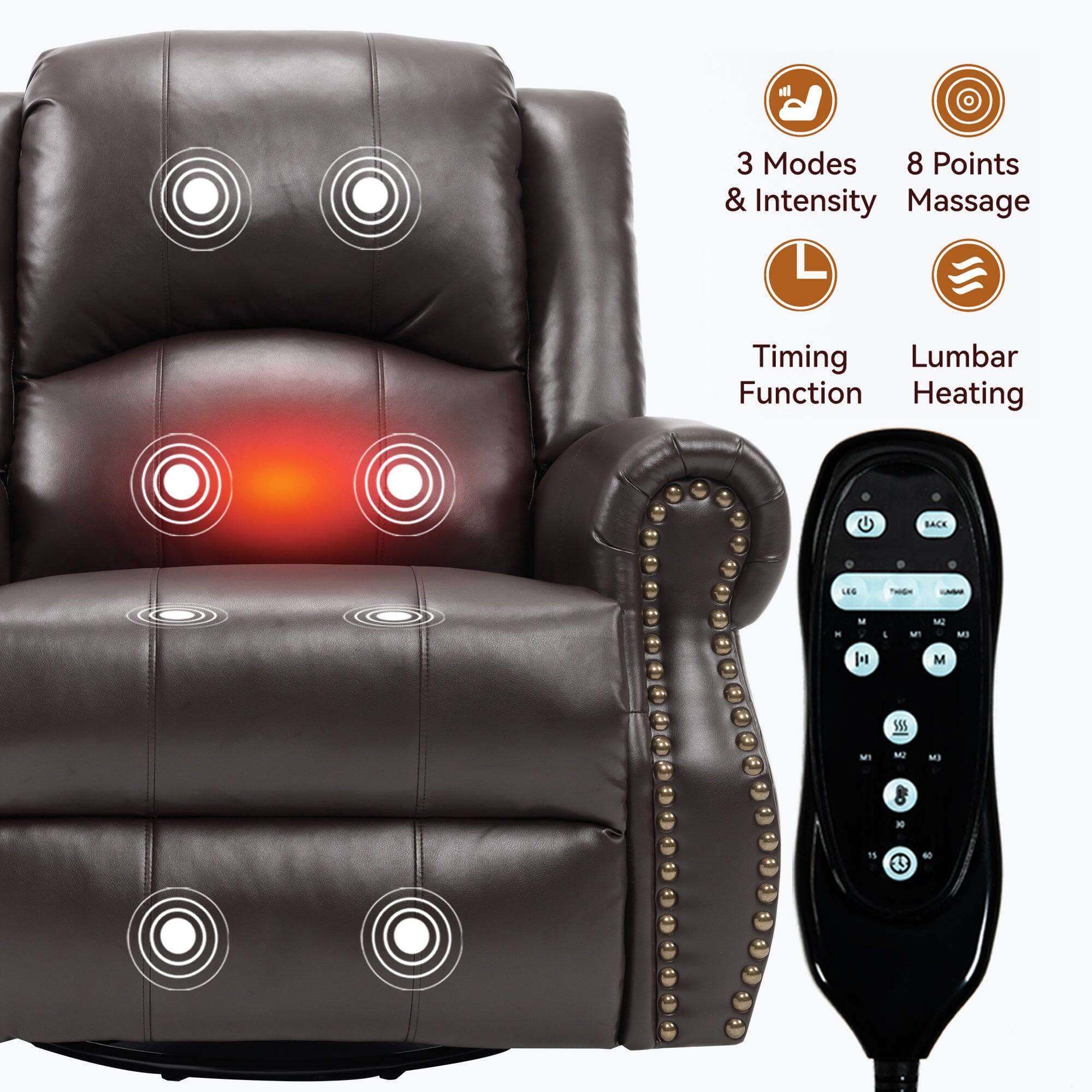3 Modes & Intensity  
8 Points Massage  
Timing Function  
Lumbar Heating