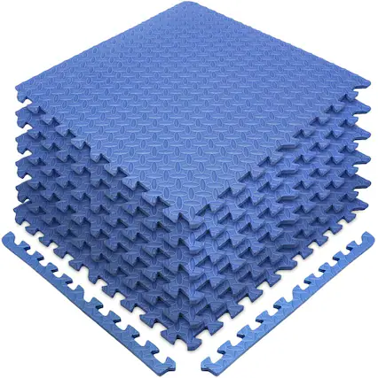 Front. Sorbus - Sorbus 24 Sq Ft Blue EVA Foam Interlocking Exercise Mat, 6-Tile - Blue.