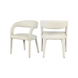 Meridian Furniture - Sylvester Cream Vegan Leather Dining Chair - Beige