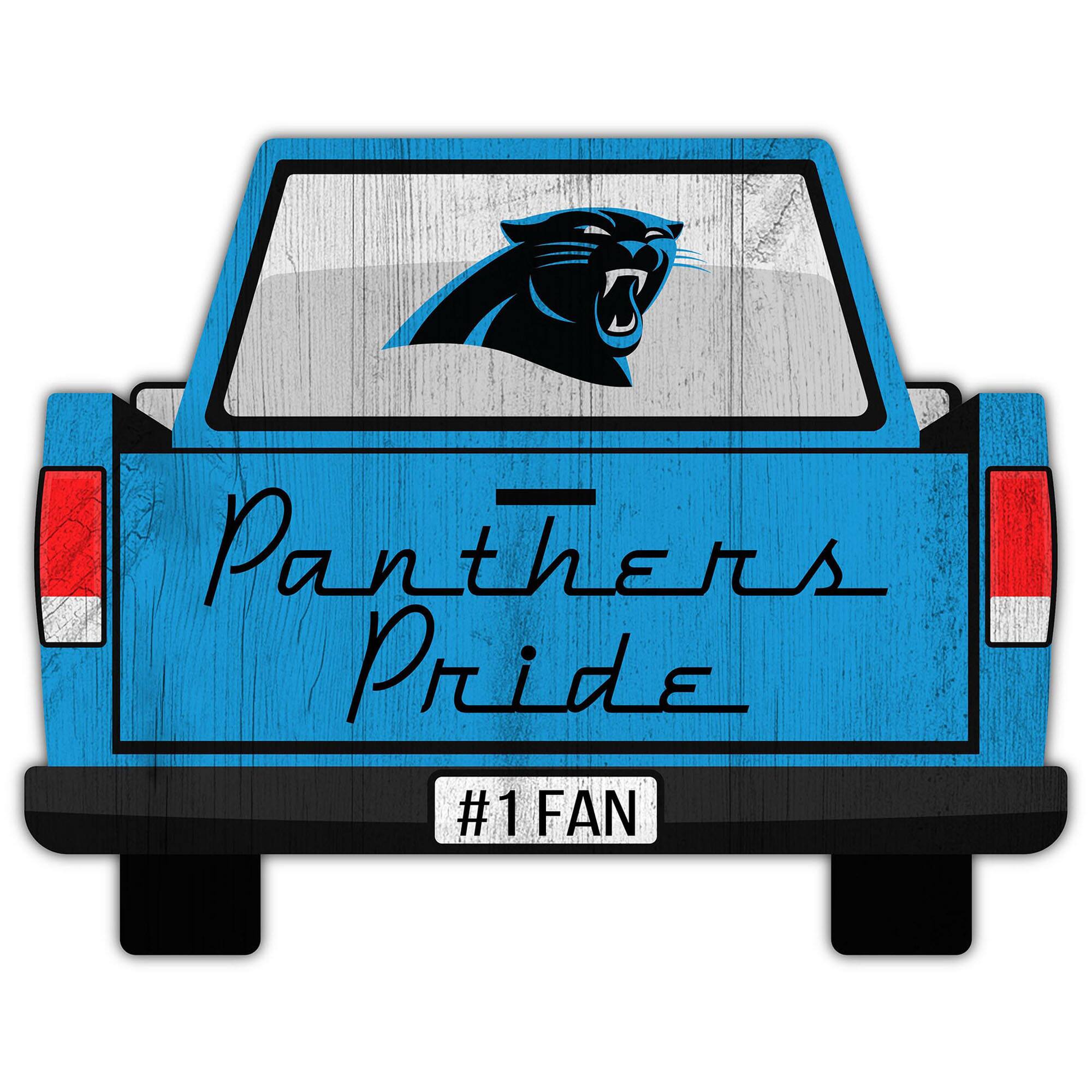 Carolina Panthers 12'' x 12'' Truck Back D-cor