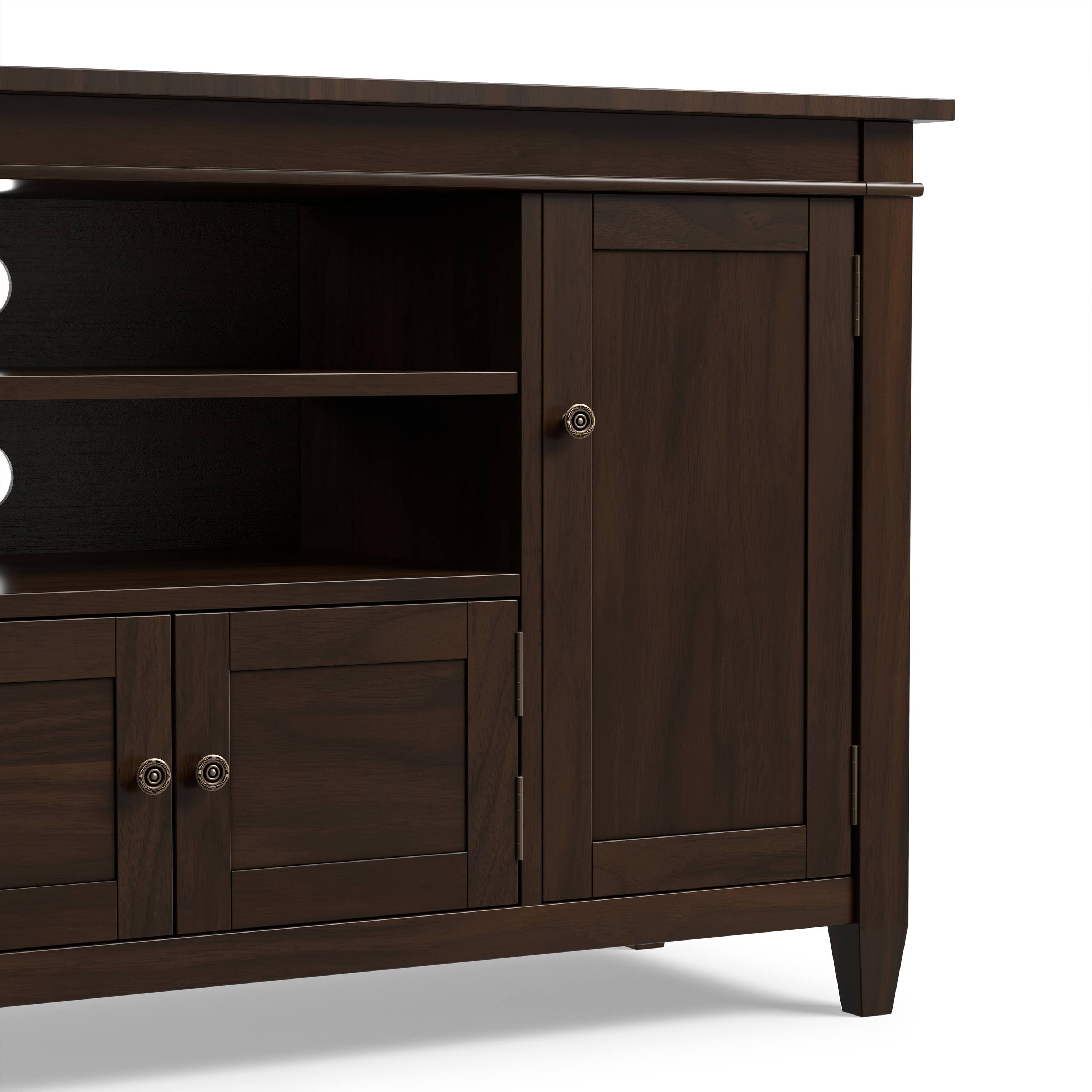 Alt View 6. Simpli Home - Simpli Home Carlton TV Media Stand - Dark Tobacco Brown.