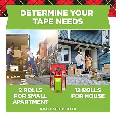 DETERMINE YOUR TAPE NEEDS

2 ROLLS FOR SMALL APARTMENT (SINGLE STRIP METHOD)

12 ROLLS FOR HOUSE