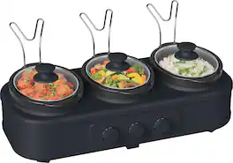 Bella - SAVOR Triple 1.5-qt. Slow Cooker - Slate