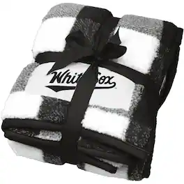 Logo Brands - Chicago White Sox 50'' x 60'' Buffalo Check Frosty Fleece Blanket - Multicolor
