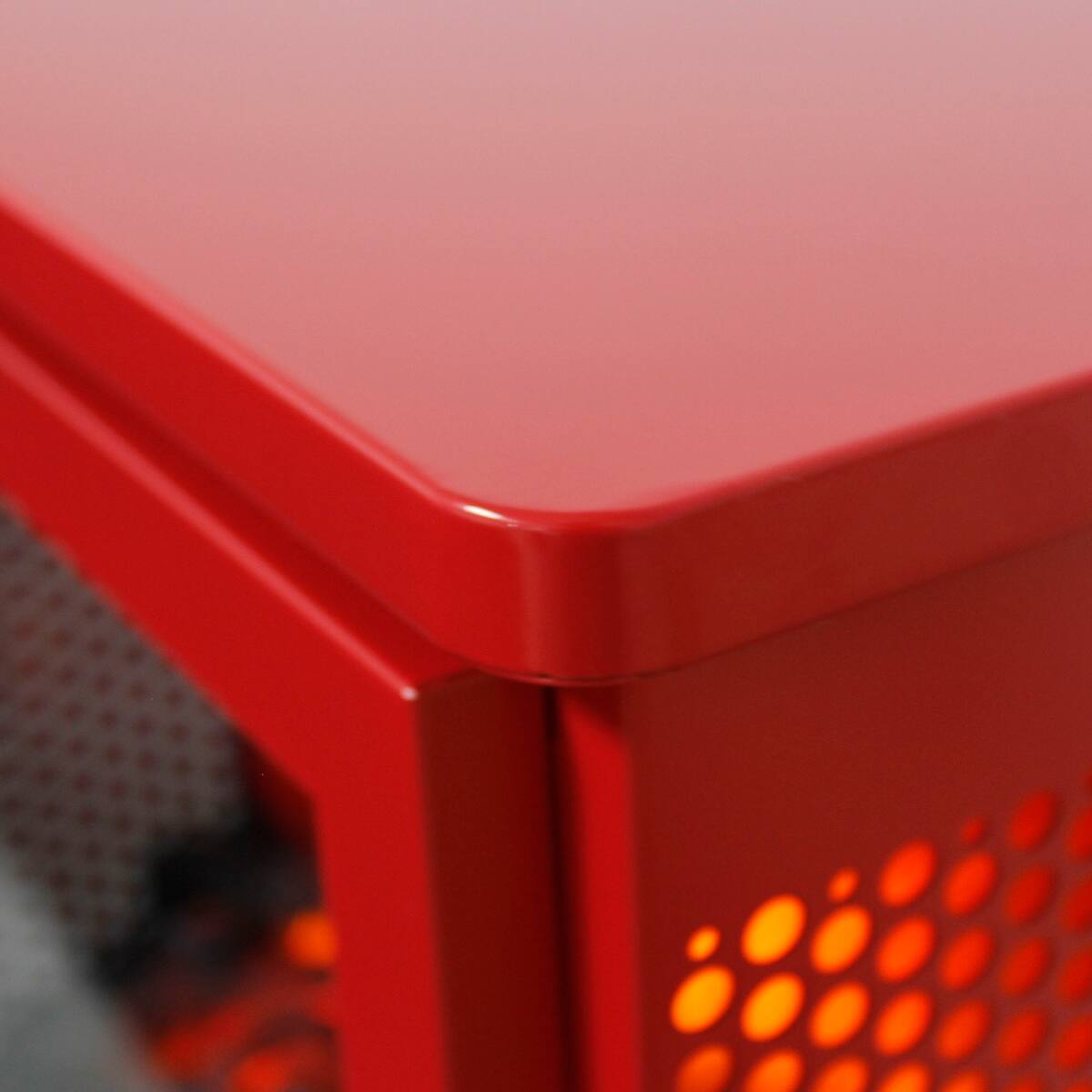 Alt View 7. Loheer - Loheer 18 inch Freestanding Electric Fireplace Classic Red Electric Stove Heater with 3D Flame Effect - Red.