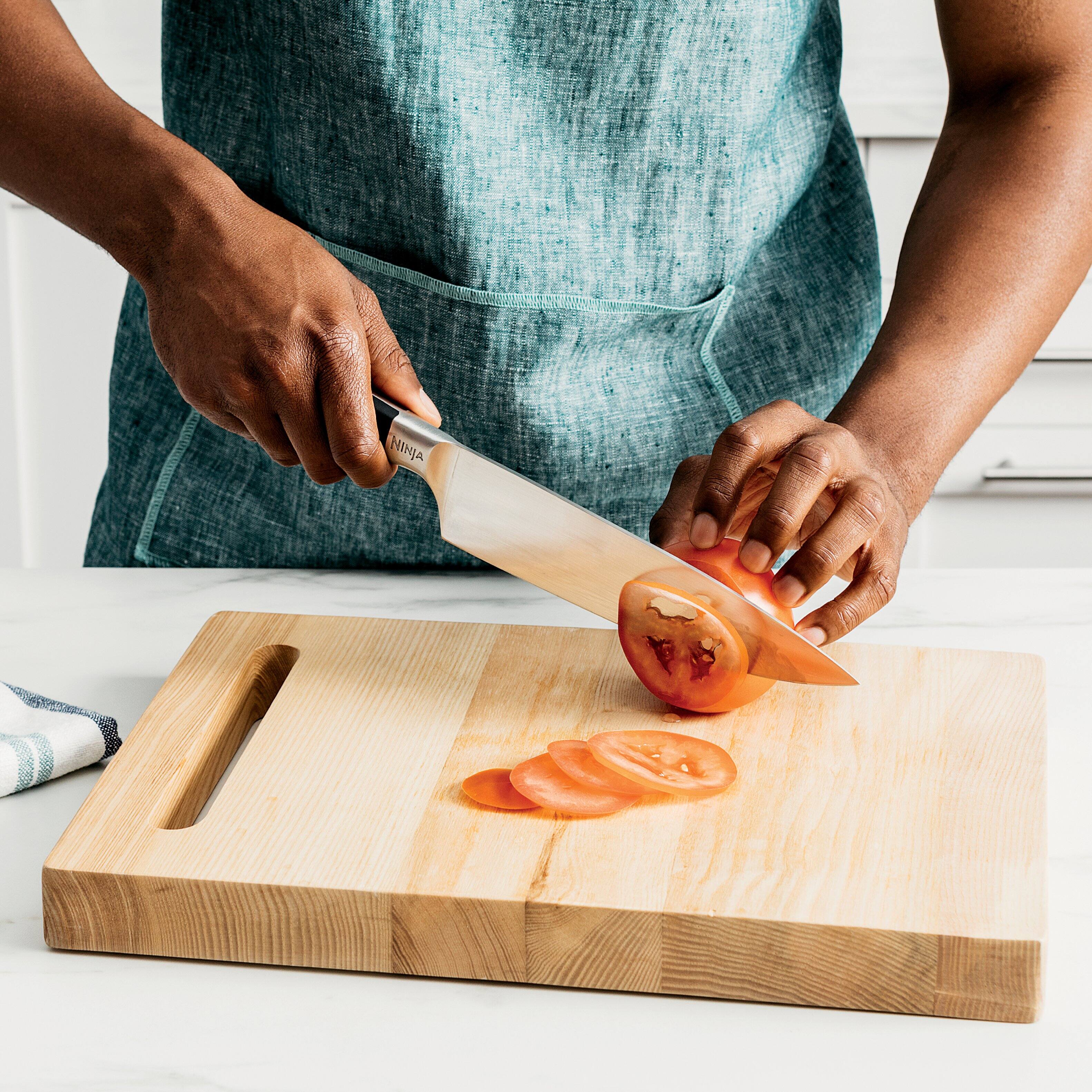 Alt View 14. Ninja - Foodi NeverDull System Premium 8” German Stainless Steel Chef Knife - Black.