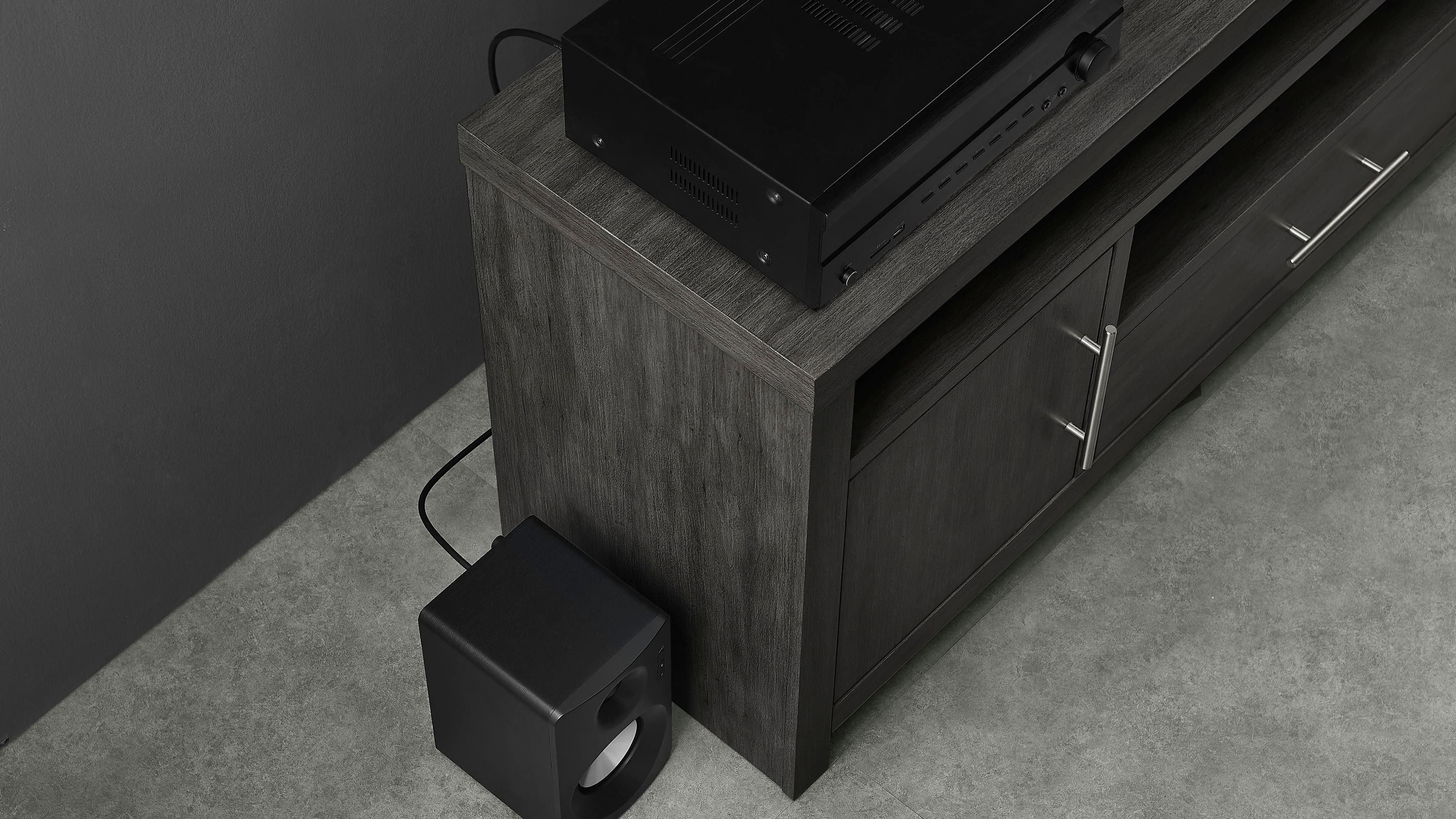 Alt View 3. Rocketfish™ - 15 ft. In-Wall Male to Male RCA Cable with Shielding for Subwoofers and More - Black.