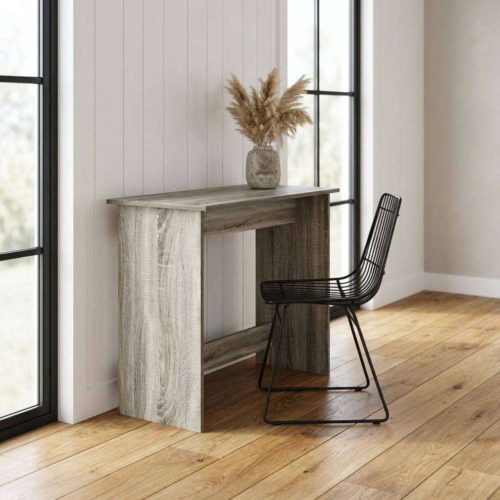 Angle. BisonOffice - Sonoma Oak Study Table with Compact Design and Durable Construction - Sonoma Oak.