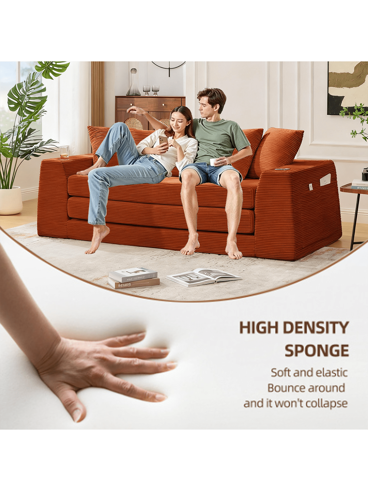 HIGH DENSITY SPONGE  
Soft and elastic  
Bounce around and it won't collapse