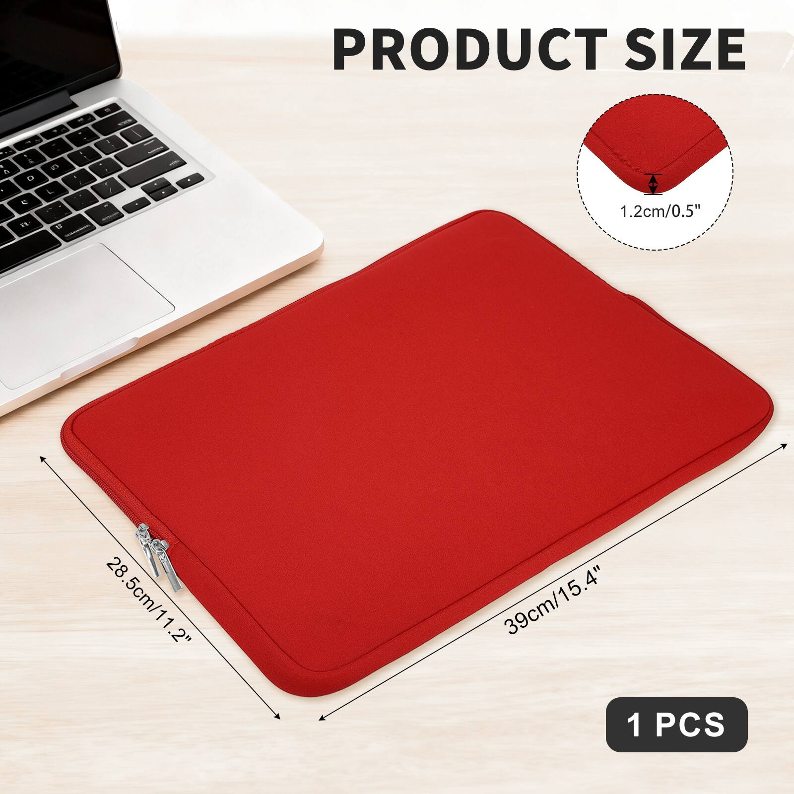 PRODUCT SIZE

1.2cm/0.5"  
28.5cm/11.2"  
39cm/15.4"  

1 PCS