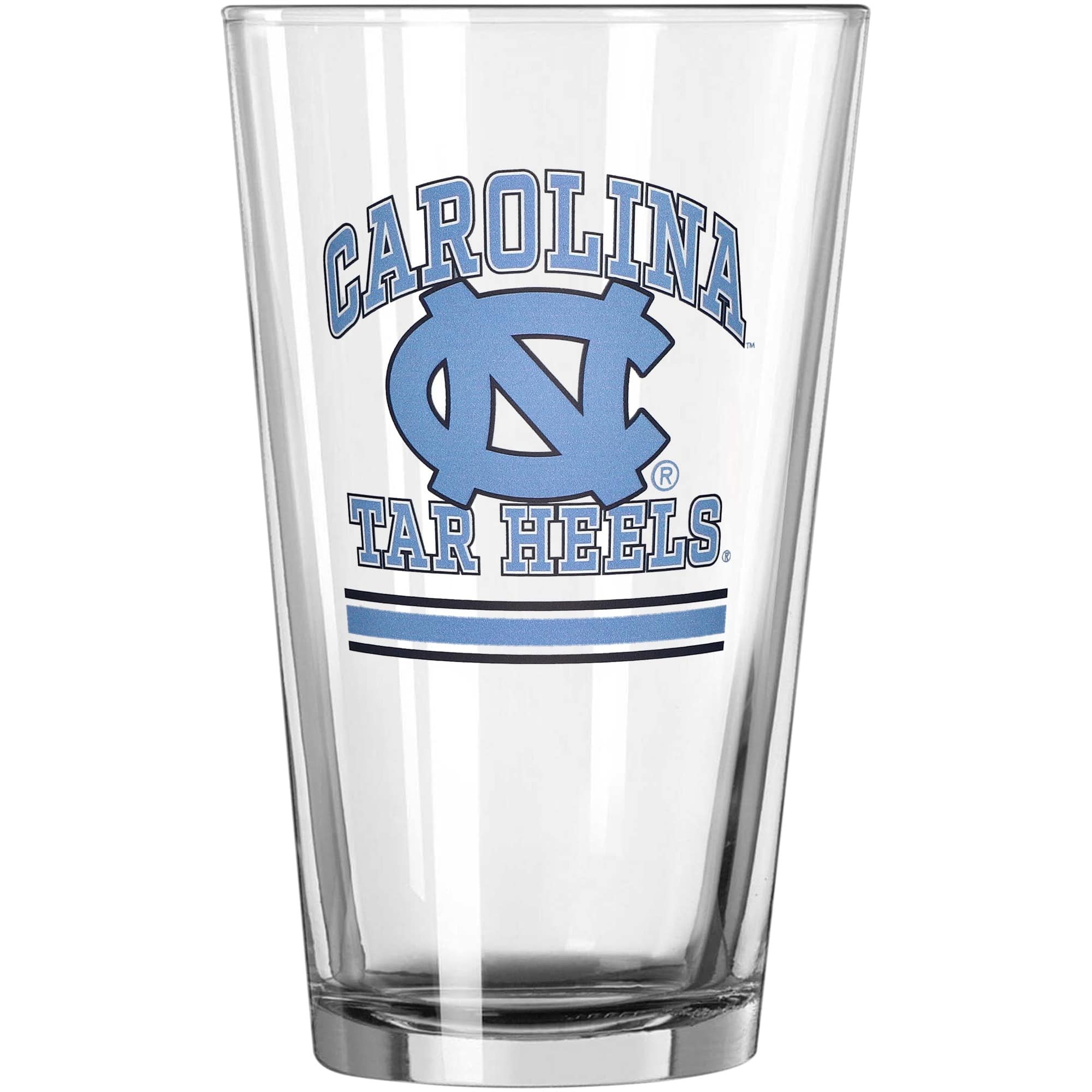 Logo Brands - North Carolina Tar Heels 16oz. Pint Glass Two Pack - Multicolor