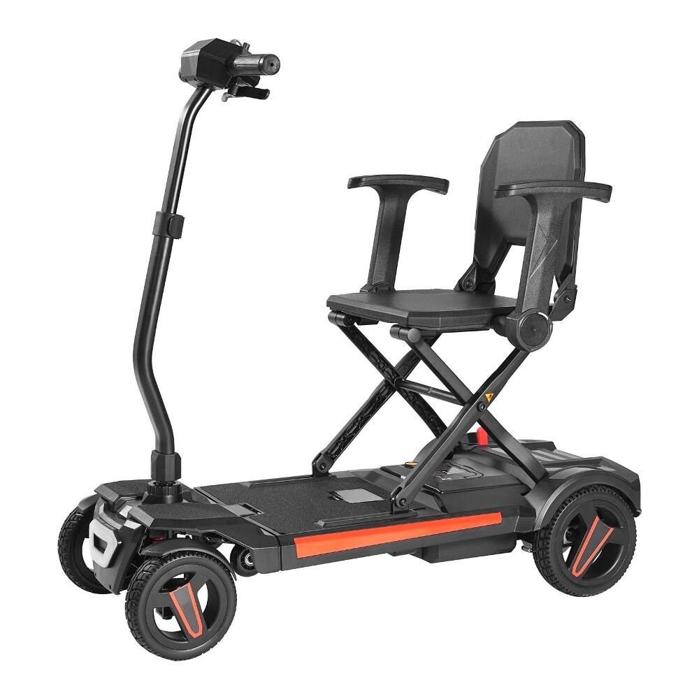 Alt View 6. Loheer - Loheer 4-Wheel Foldable Electric Mobility Scooter for Adults & Seniors 9.3 Mile Range - Black.