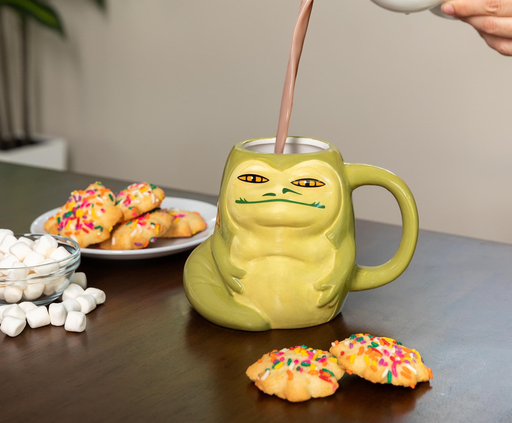 Alt View 4. Silver Buffalo - Star Wars Jabba The Hutt 3D Sculpted Ceramic Mug | Holds 20 Ounces - Brown.