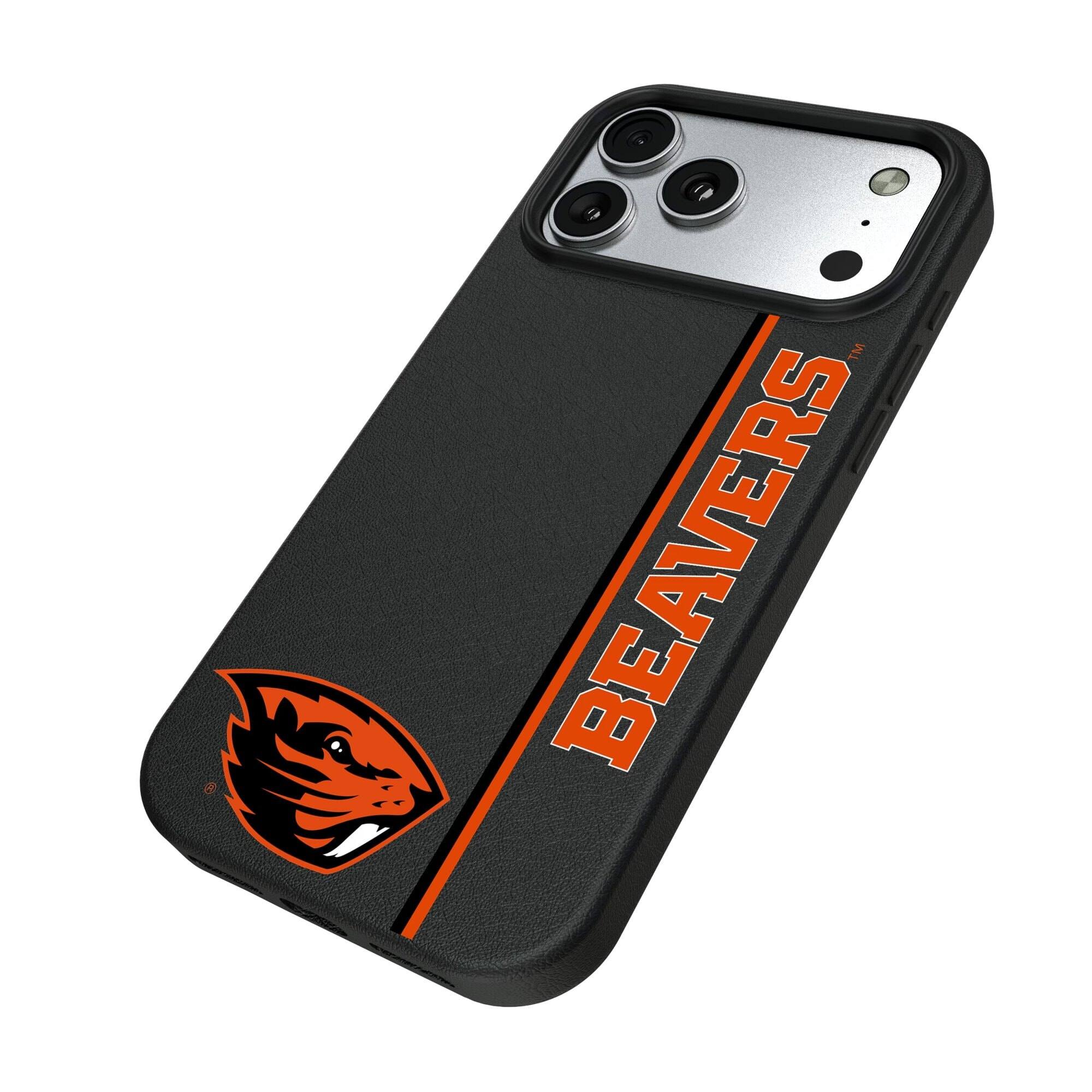 Alt View 1. Keyscaper - Oregon State Beavers iPhone Magnetic Bump Case - 15 - Black.