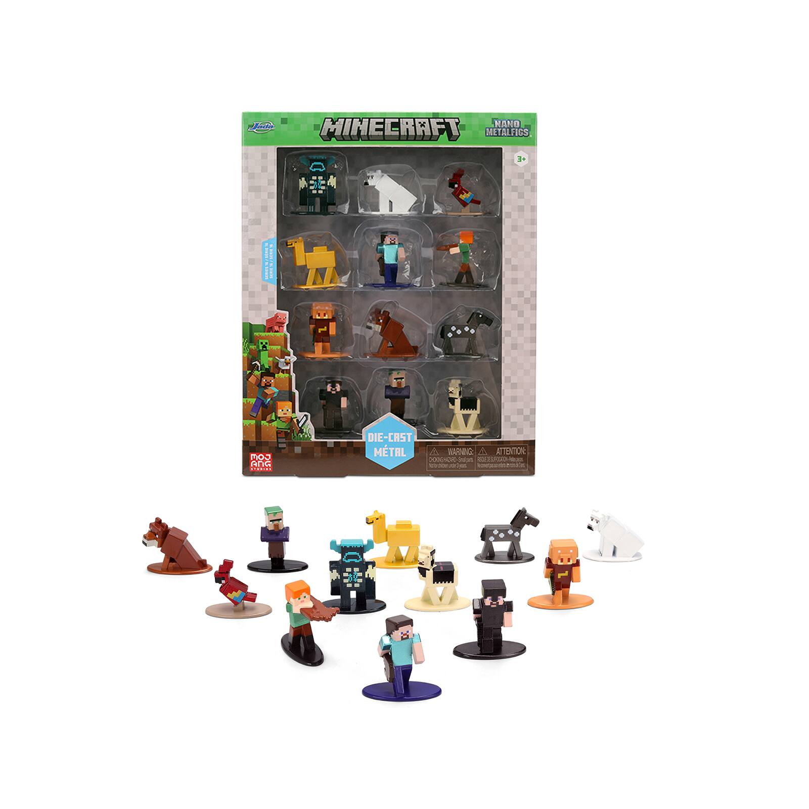 Set of 12 Diecast Figures "Minecraft" Video Game Wave 2 "Nano Metalfigs" Series Diecast models by Jada