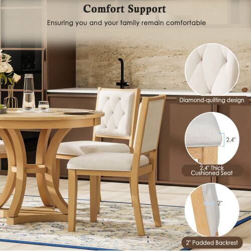 Comfort Support  
Ensuring you and your family remain comfortable  
Diamond-quilting design  
2.4" Thick Cushioned Seat  
2" Padded Backrest
