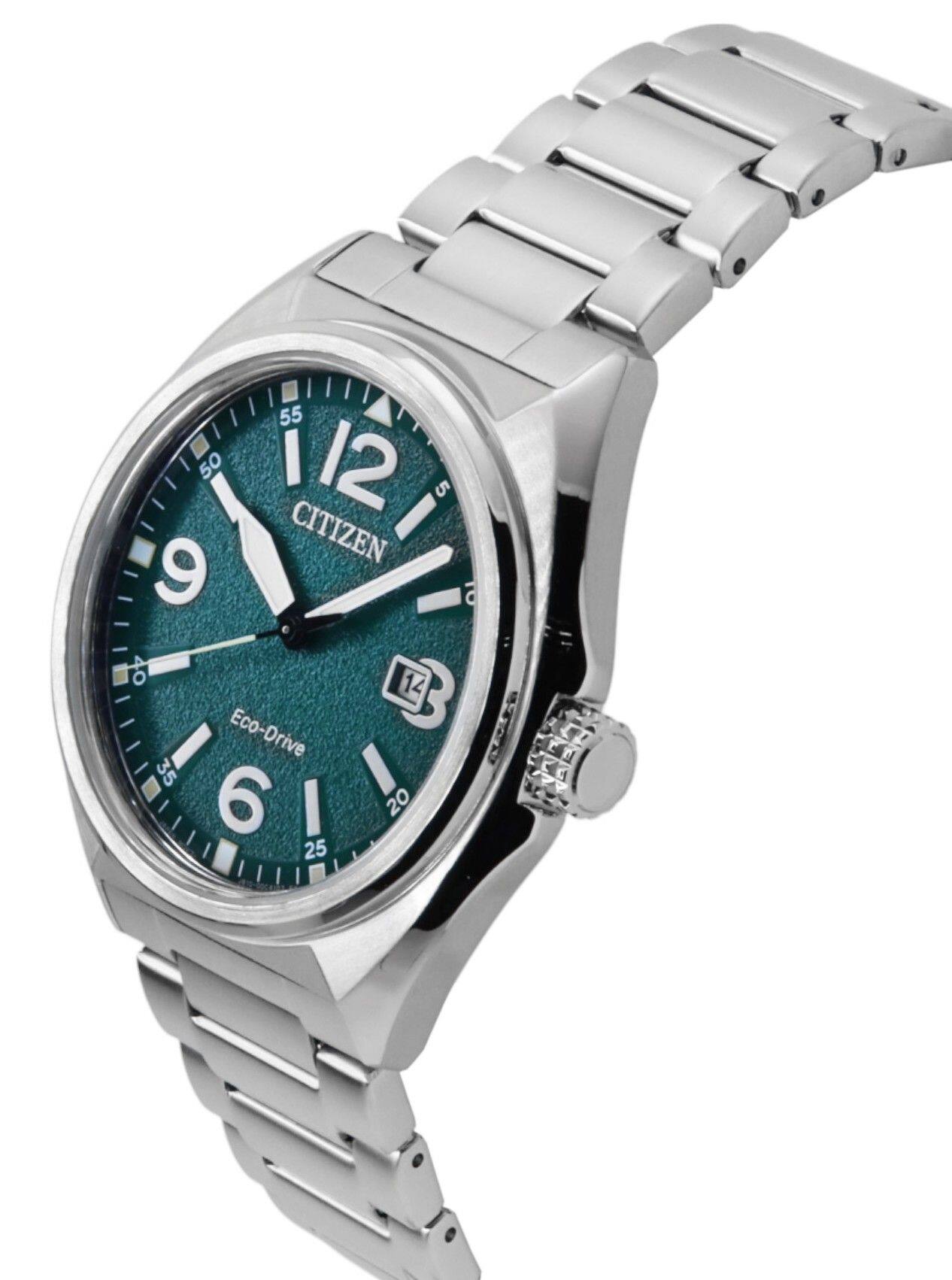 Citizen Eco Drive Stainless Steel Dial AW1571 76X 100M Men's Watch