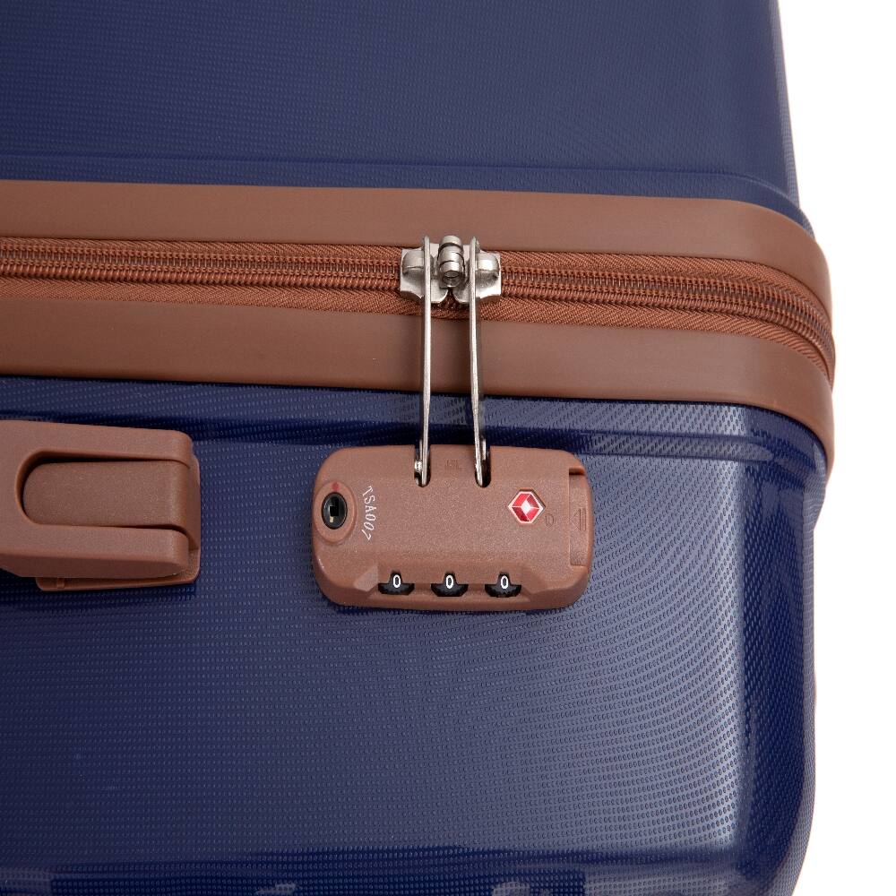 Alt View 8. Ropilly - Ropilly 5 Piece Luggage Set PP Hardshell 20 24 28 Inch Suitcase Set with Travel Bag Blue - Blue.