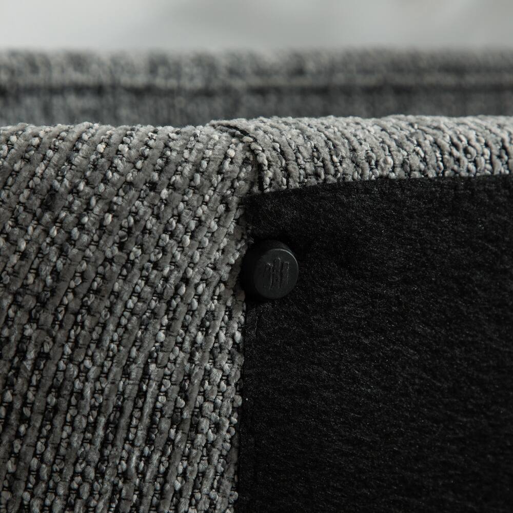 Alt View 3. Ropilly - Ropilly 52 Inch Modern Gray Chenille Upholstered Entryway Shoe Bench, End of Bed Bench with Iron Frame - Gray.