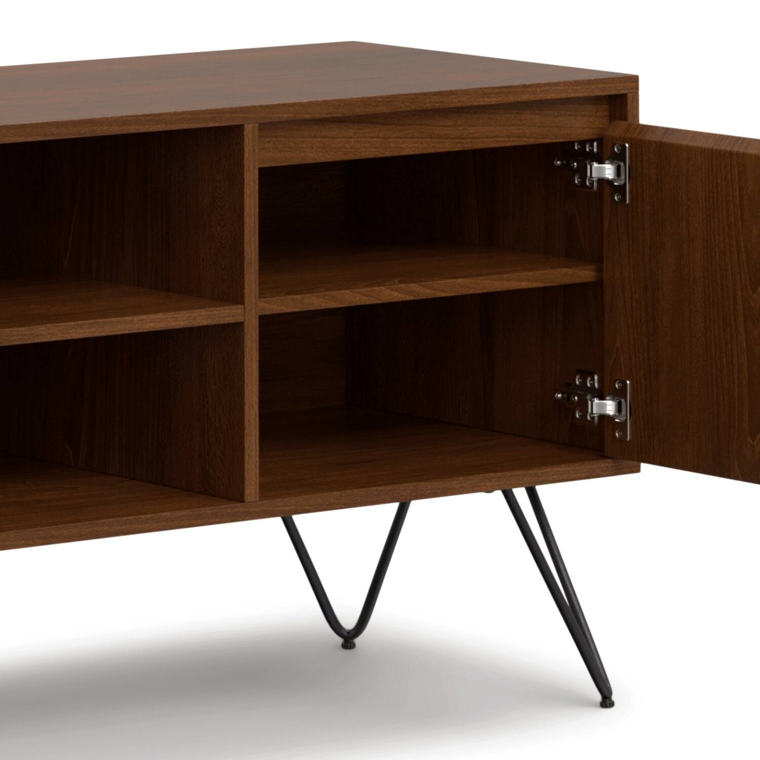 Alt View 13. Simpli Home - Hunter TV Media Stand - Walnut Veneer.