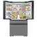 Alt View 20. Samsung - 36 in. Wide Bespoke 23 cu. ft. Counter Depth 4-Door French Door Refrigerator with AI Family Hub+ & Inner Beverage Center - Charcoal Glass & Stainless Steel.