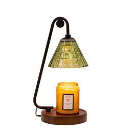 Cluzine - Elegant Aromatherapy Wax Melting Lamp Solid Wood Flameless Fragrance Lamp for Bedroom Decor