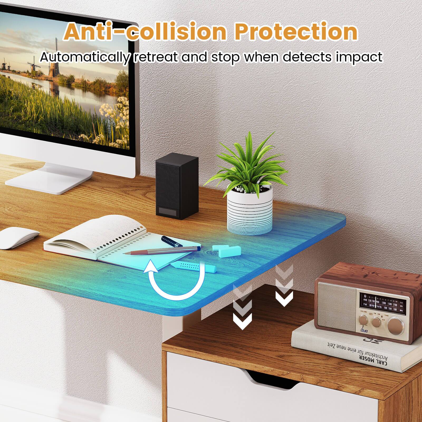 Anti-collision Protection  
Automatically retreat and stop when detects impact