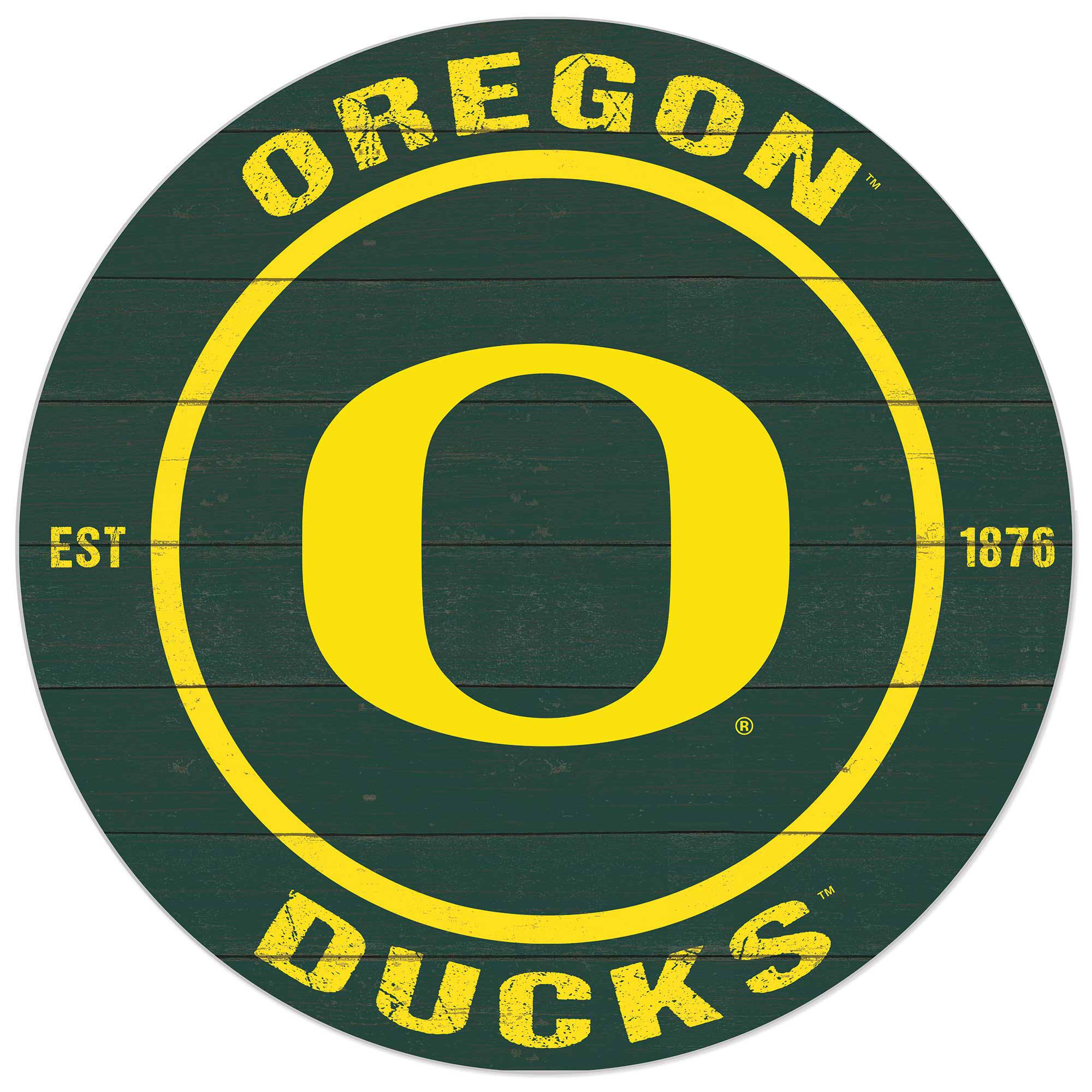 Oregon Ducks 20'' x 20'' Indoor/Outdoor Circle Sign