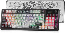 REDRAGON - K719 PRO Wireless 95-Key Gasket Gaming Keyboard, TFT Screen & Knob - Street Graffiti