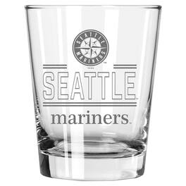 The Memory Company - Seattle Mariners 15oz. Double Old Fashioned Glass - Multicolor
