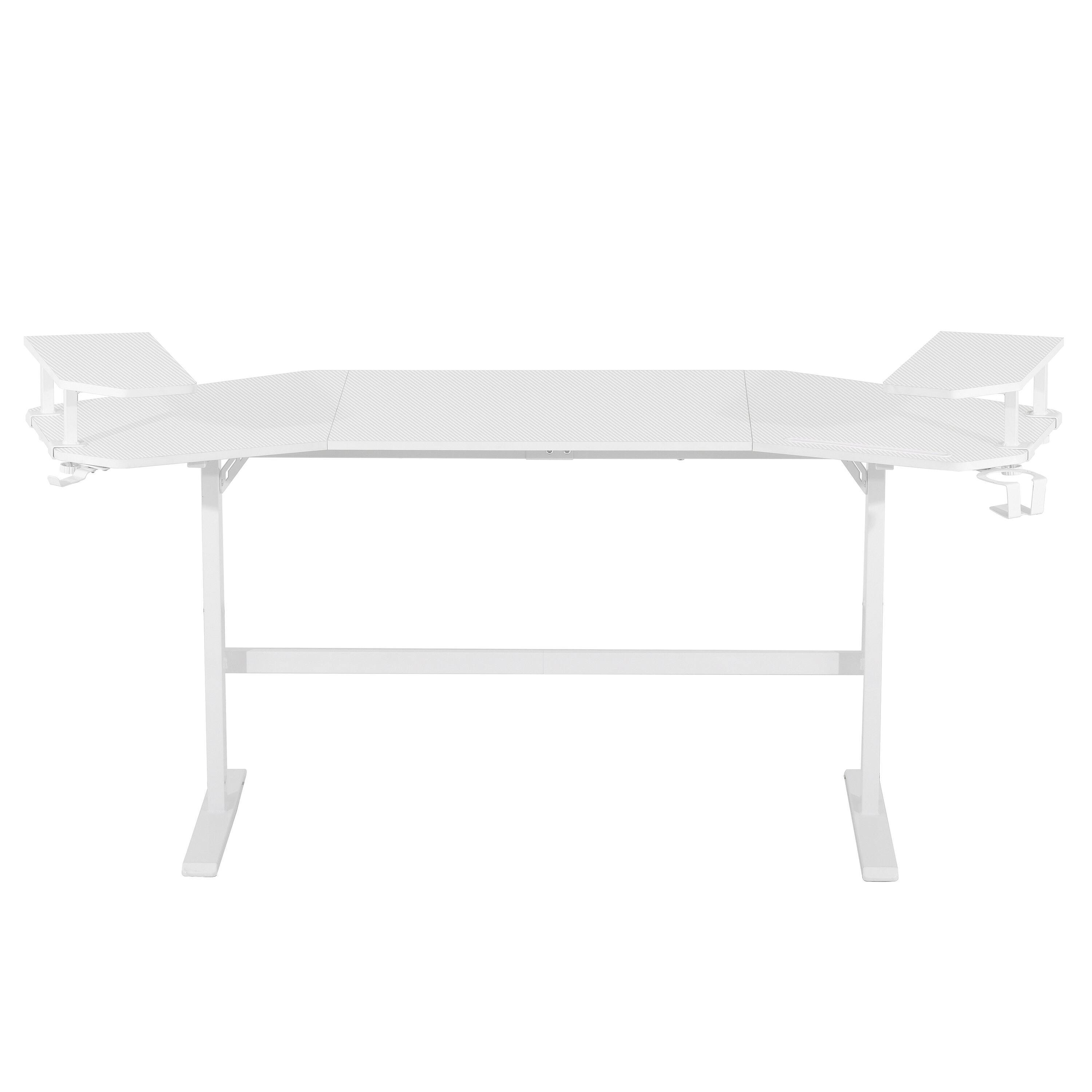 Alt View 6. Techni Sport - Techni Sport Defender Gaming Desk with Shelves & Accessory Holder - 70.5"W - White - White.