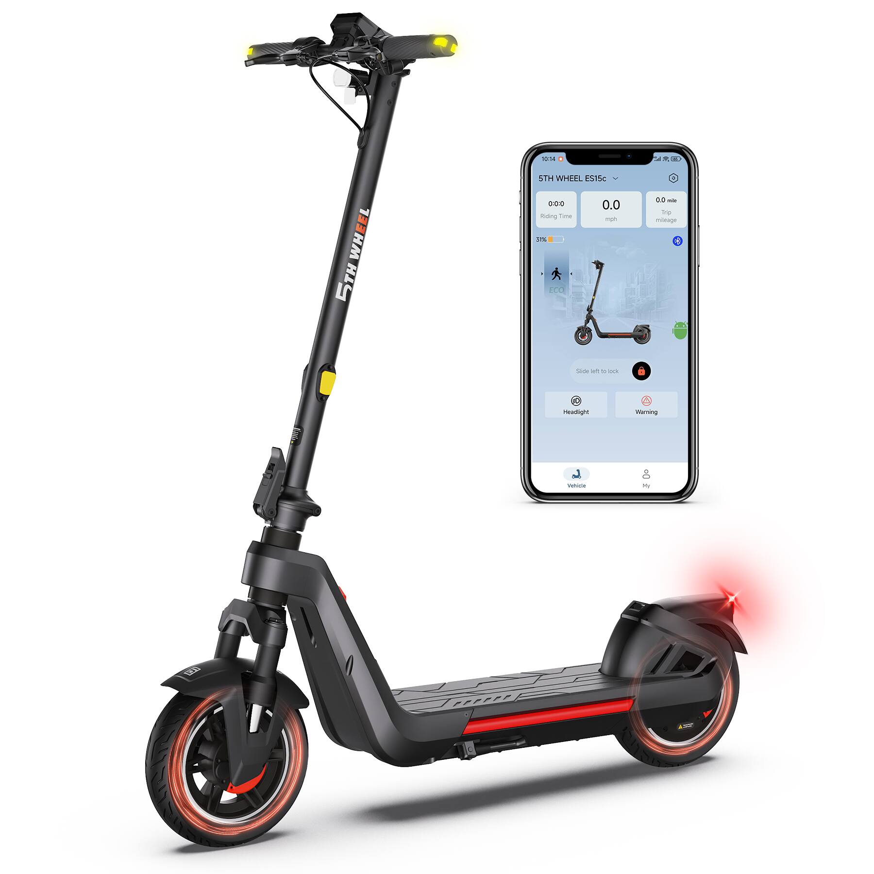 Sure, here is the corrected and grouped text from the image:
---
**5TH WHEEL E516c**
- **0:00** Riding Time
- **0.0** Trip
- **0.0 mile** Mileage
- **37%** Battery
- **Eco** Mode
- **Headlight**
- **Warning**
- **Vehicle**
- **My**
---
**10:14**
**41.9%**
**Slide left to lock**
---
**5TH WHEEL**
---
**mah 1.7% CEE**
**Trp milnage A I**
**ewmght waring**
**1**
---
**S16 DB0**
**muting**
**WH 5TH TH STH WHEL**
**+S16 DB0 0.0**
**muting**
**mah 1.7% CEE**
**Trp milnage A I**
**ewmght waring**
**1**