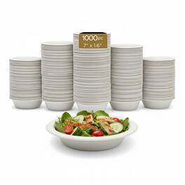 Eco Harmony Products - Bagasse Bowl (PFAS-Free), 7", 1000-Pack - White