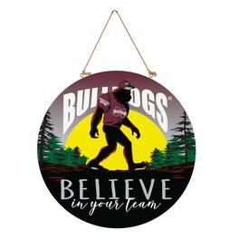 Evergreen Enterprises - Mississippi State Bulldogs 18" Bigfoot "Believe in Yourself" Team Logo Wood Round Door Sign - Multicolor
